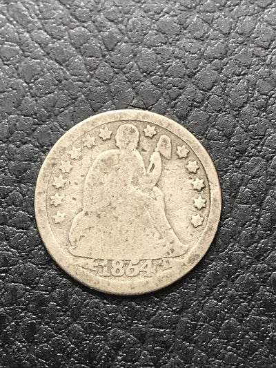 1854 O Seated Liberty Dime New Orleans Mint Rare