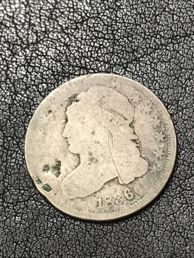 1836 Capped Bust Dime 10c Silver Coin JR-2 R-2 #33221