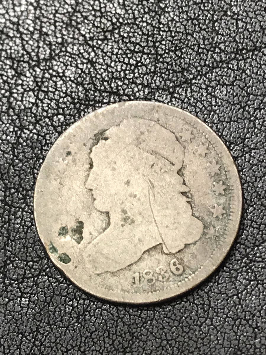 1836 Capped Bust Dime 10c Silver Coin JR-2 R-2 #33221