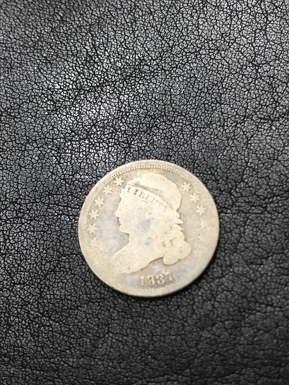 1837 Capped Bust Dime Silver 10c Coin #WR636