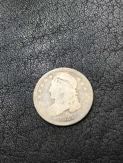 1837 Capped Bust Dime Silver 10c Coin #WR636