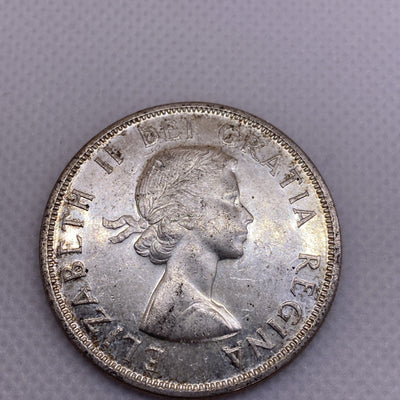 1958 CANADIAN SILVER DOLLAR CANADA SILVER COIN #3590-10