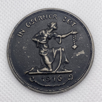 1916 Iron Medal  "gold I gave to resist" "Iron I take for honor" Unique #6798-10