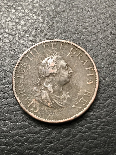 1799 Half Penny Britannia British George III Copper Coin #1799-GEWL