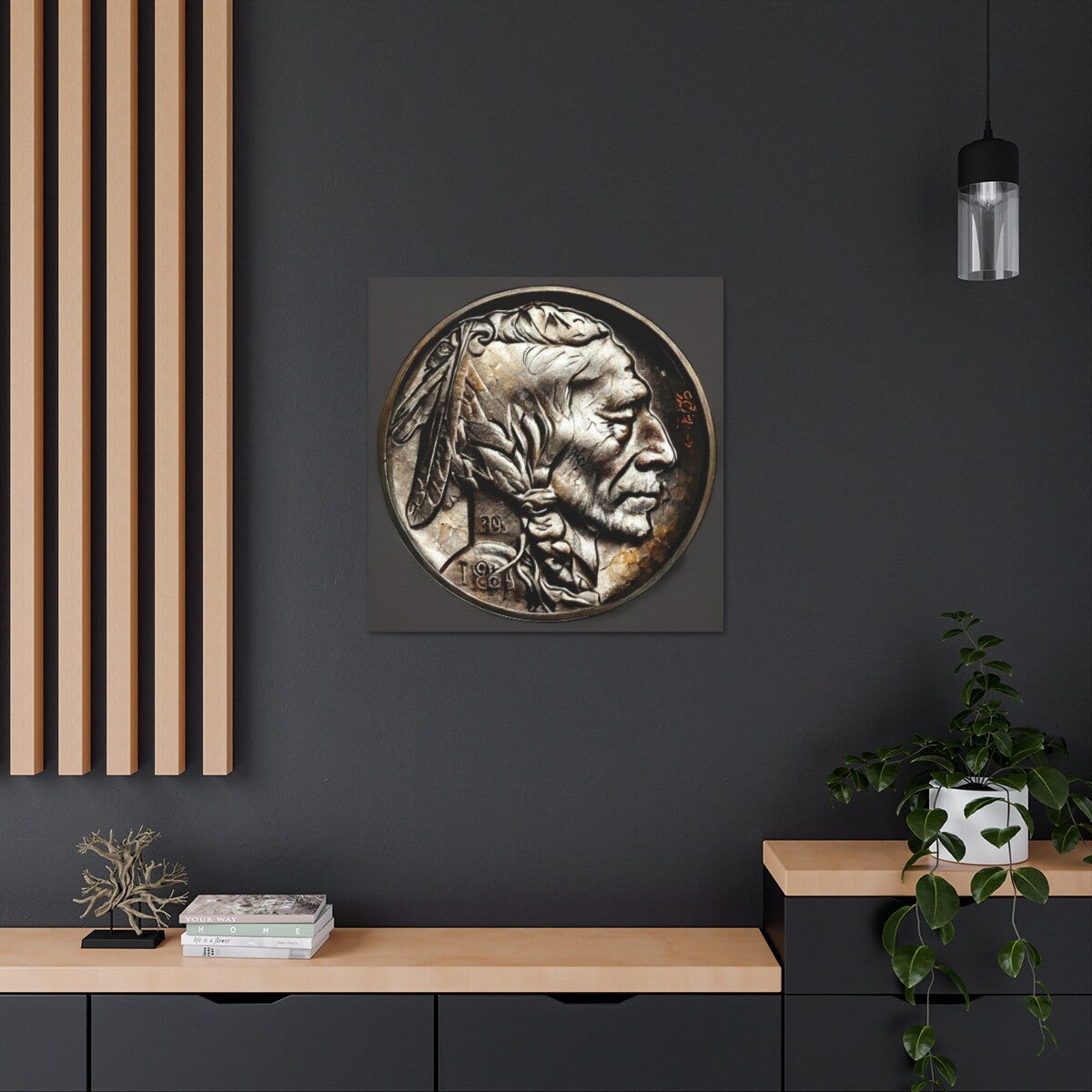 Buffalo Nickel Print Canvas Buffalo Nickel Coin Buffalo Nickel Poster Wall Art