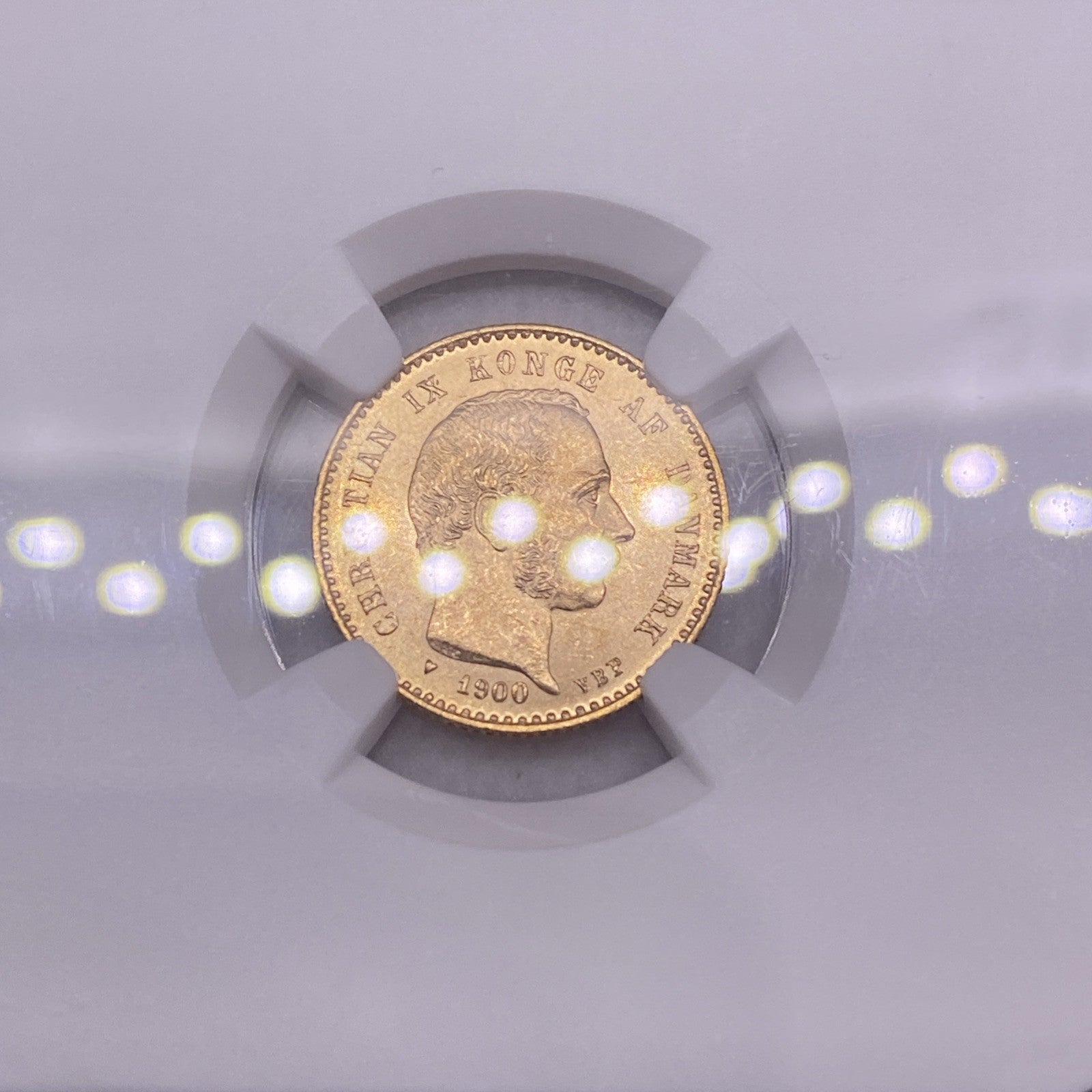 1900 HC VBP Denmark 10K NGC MS64 Gold 10 Kroner Gold Coin From Denmark