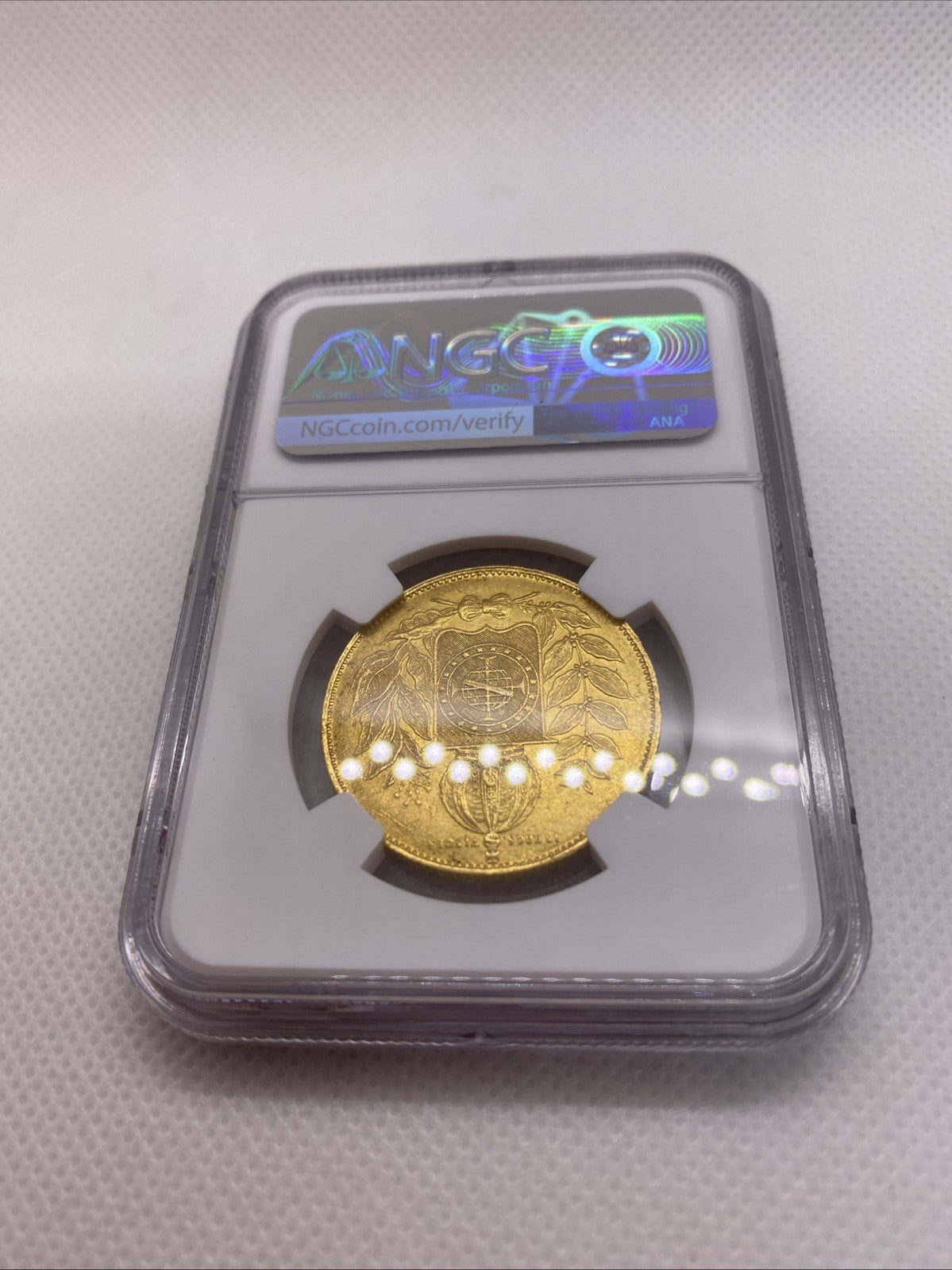 1851 Brazil 20000 Reis Large Bust NGC AU Det. Rio de Janeiro RARE