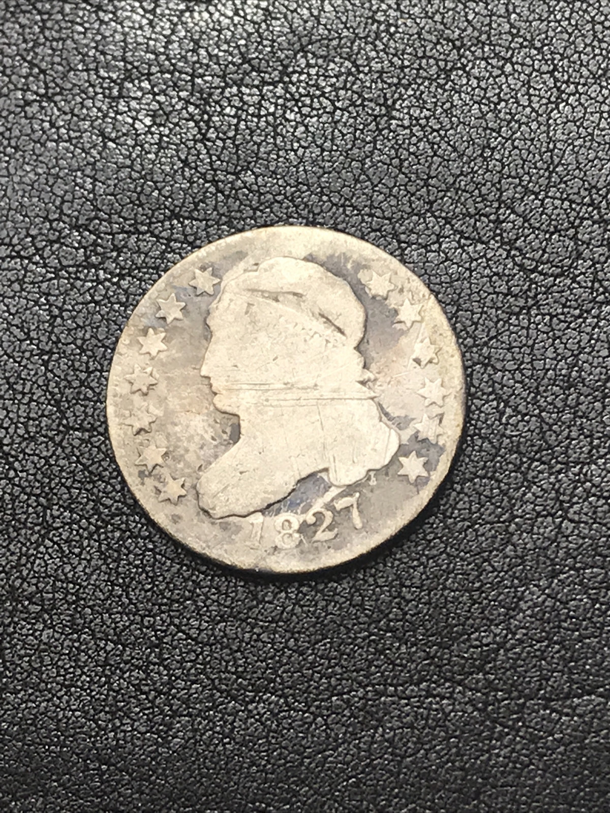 1827 10c Capped Bust Silver Dime JR-5 R-3 RARE #RR325