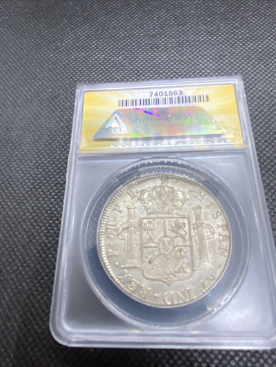 1817 PTS Bolivia 8 Reales 8R Anacs AU50 Silver Coin Colonial Rare