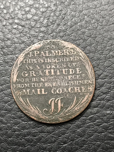 Halfpenny Mail Coach Series For the Establishment of Mail Coaches RARE #Mail-1