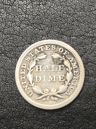 1858 Seated Liberty Half Dime H10 5C Silver Coin #56755