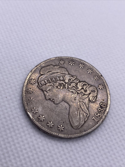 1836 Capped Bust Half Dollar Lettered Edge Silver 50c Beautiful Toning