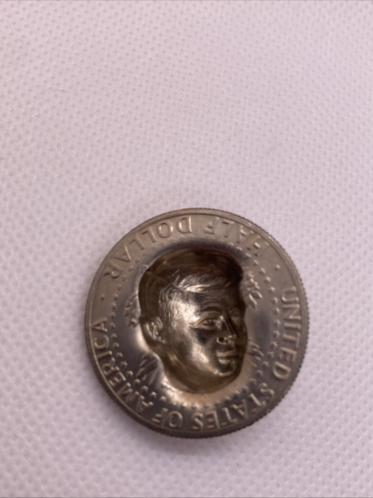 1974 Kennedy Half Dollar 3-D Pop Out Repousse Coin #7734-10