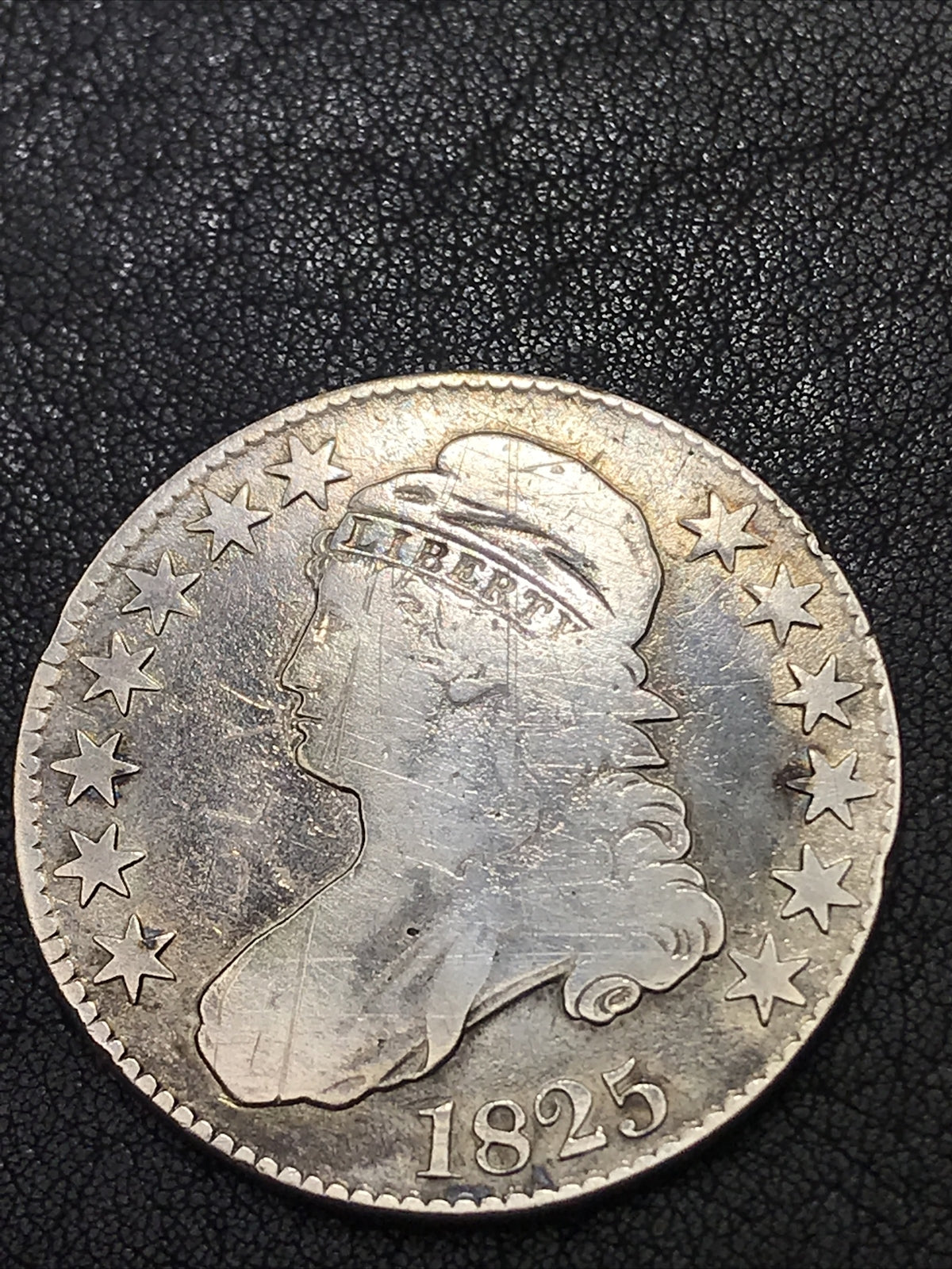 1825 Capped Bust Silver Half Dollar 50c Silver Coin O-108 R-3 #TR467
