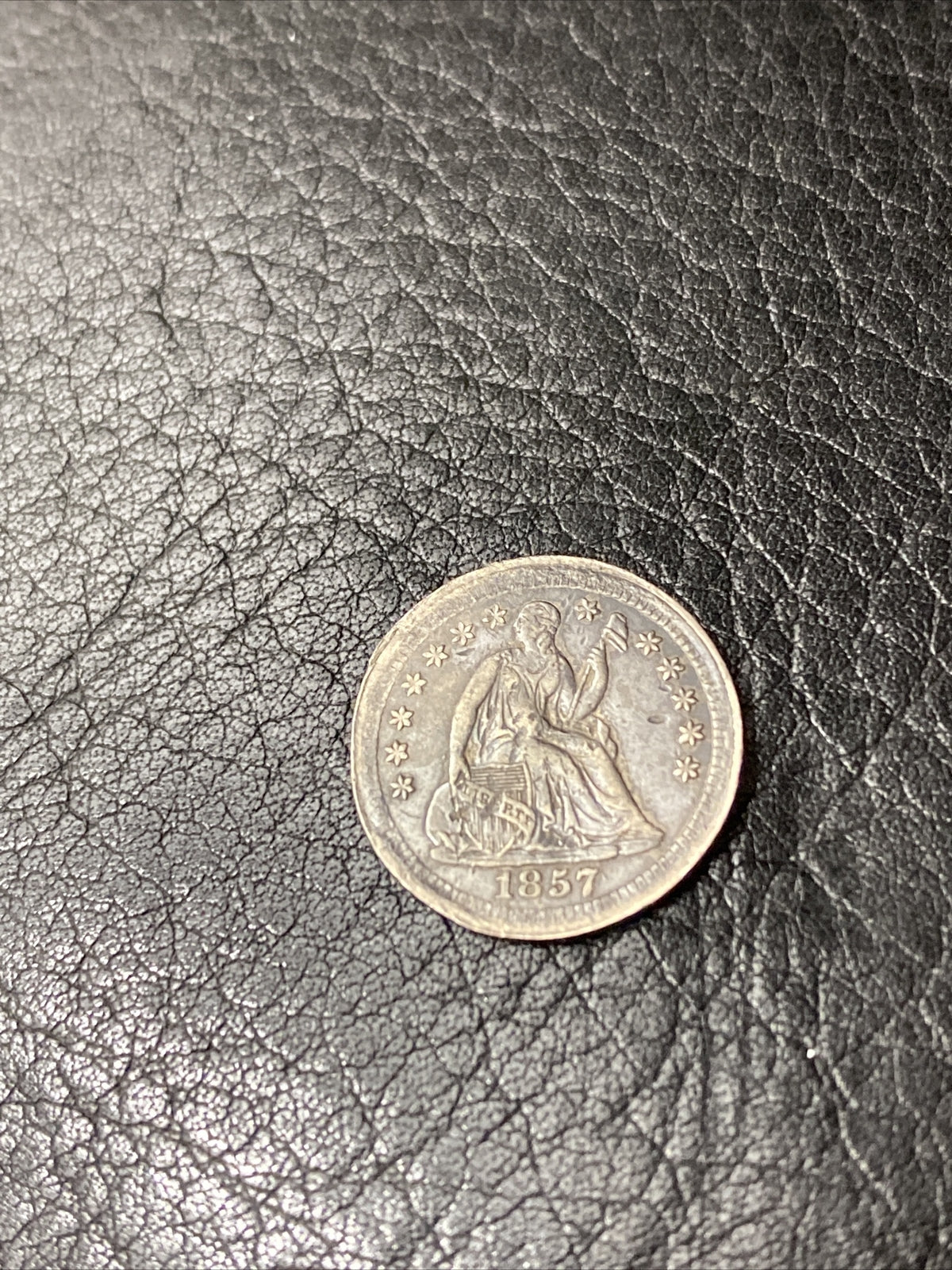 1857 P Seated Liberty Half Dime Great Coin Silver H10C