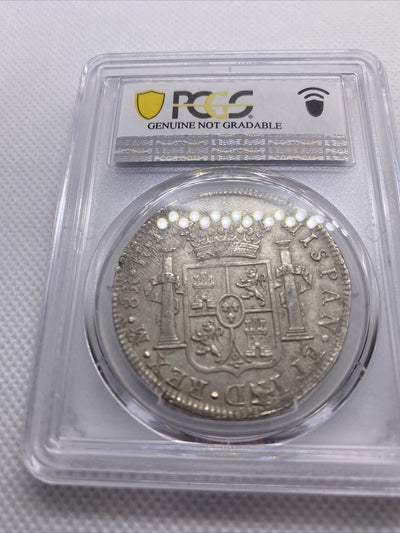 1811 Mo HJ Mexico 8 Reales Armored Bust Large Silver Coin PCGS XF Details #7951