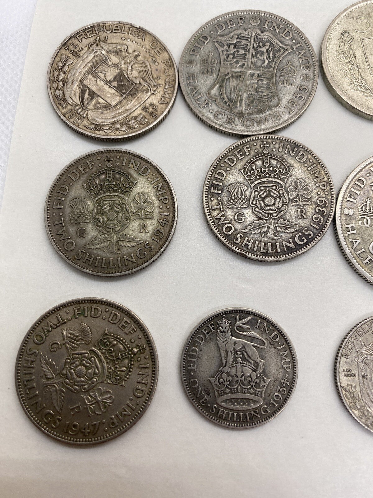 Silver Foreign Coins Lot 16 Silver Coins Big Great Looking Lot #344-10