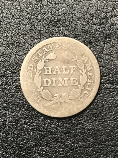 1854 Seated Liberty Half Dime with Arrows H10 5c Silver Coin #5992