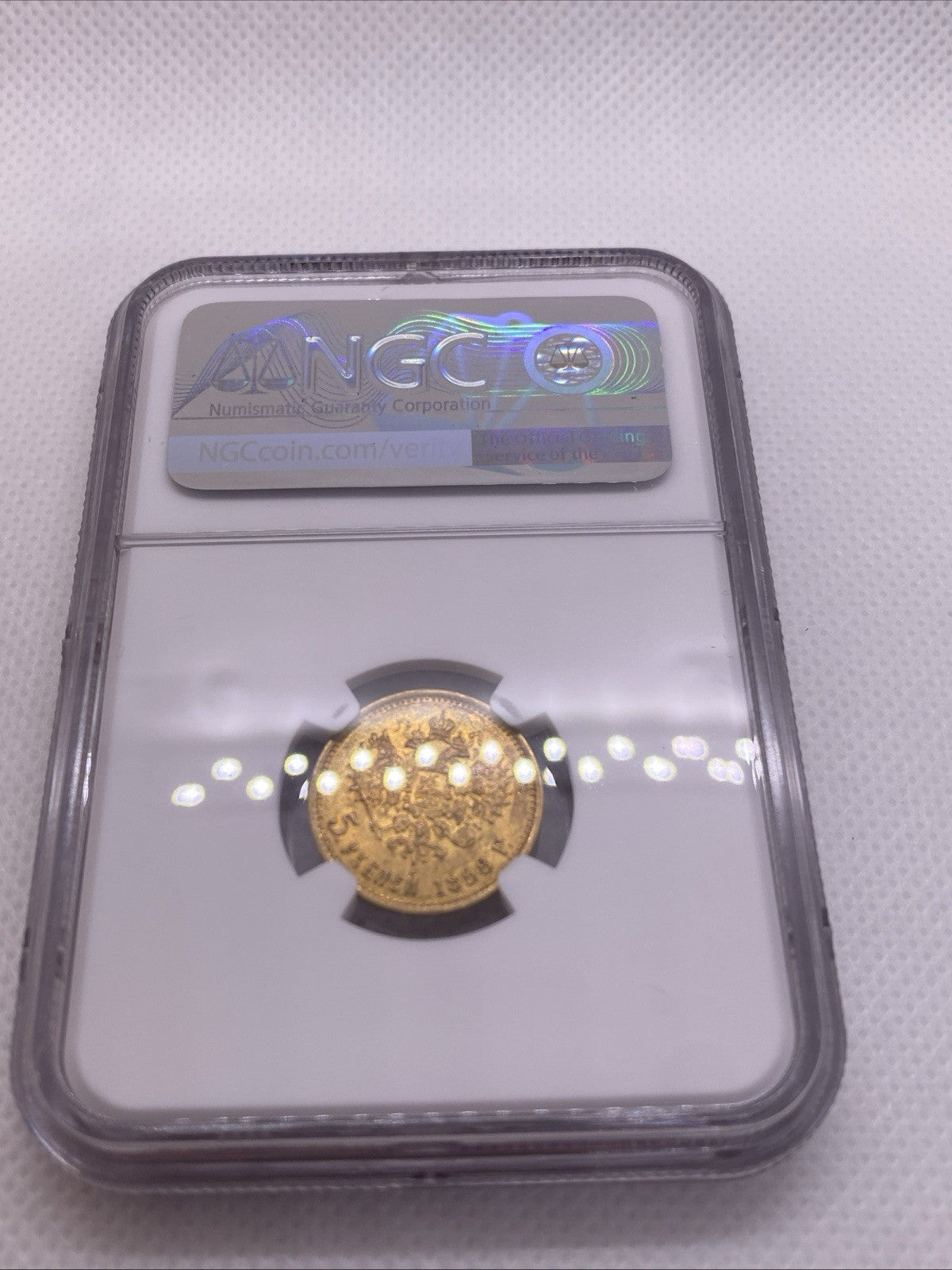 1898 5 Rubles NGC AU55 Beautiful Coin
