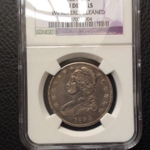 1834 Half Dollar NGC AU Details Bust 50c Fifty Cents NGC