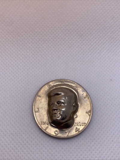 1974 Kennedy Half Dollar 3-D Pop Out Repousse Coin #5678-10