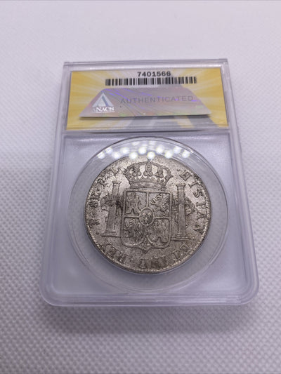 1818 PTS PJ Bolivia Silver 8R 8 Reales AU 53 Details Anacs Silver Potosi #566