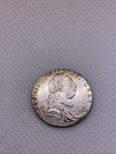 1787 GREAT BRITAIN George III Silver 6 Pence London Mint Silver Coin