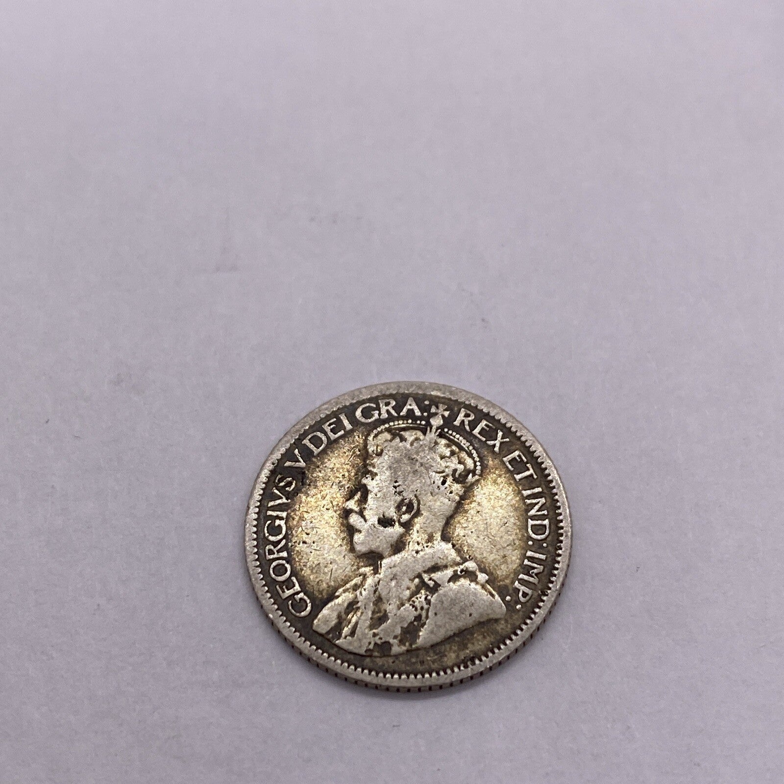 1917 Canada 10 Cent Dime Silver Coin George V  Silver Coin #1249-10