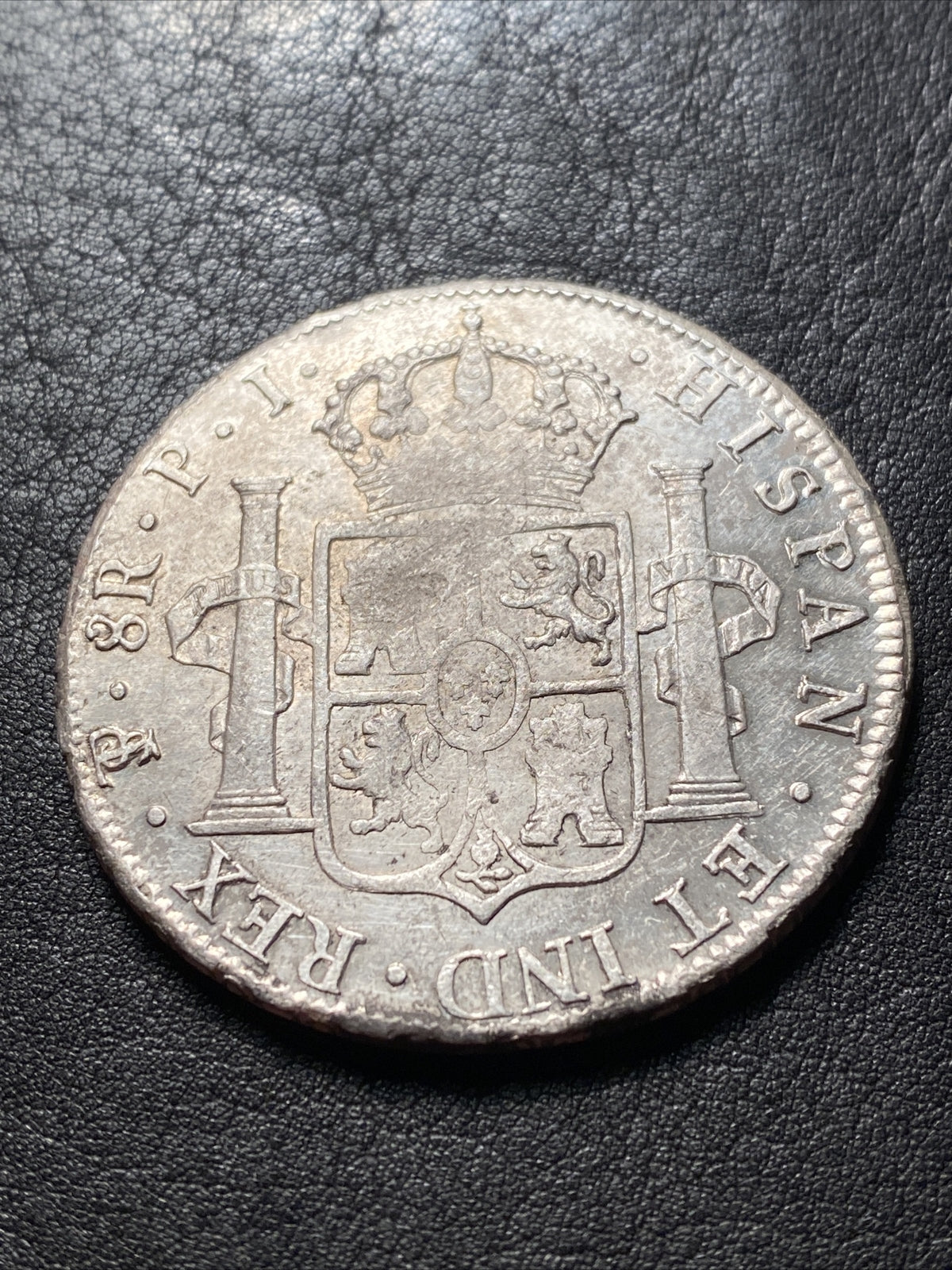 1818 PTS PJ Bolivia KM #84 8 Reals Silver Great Looking Coin Eight Reals #83229