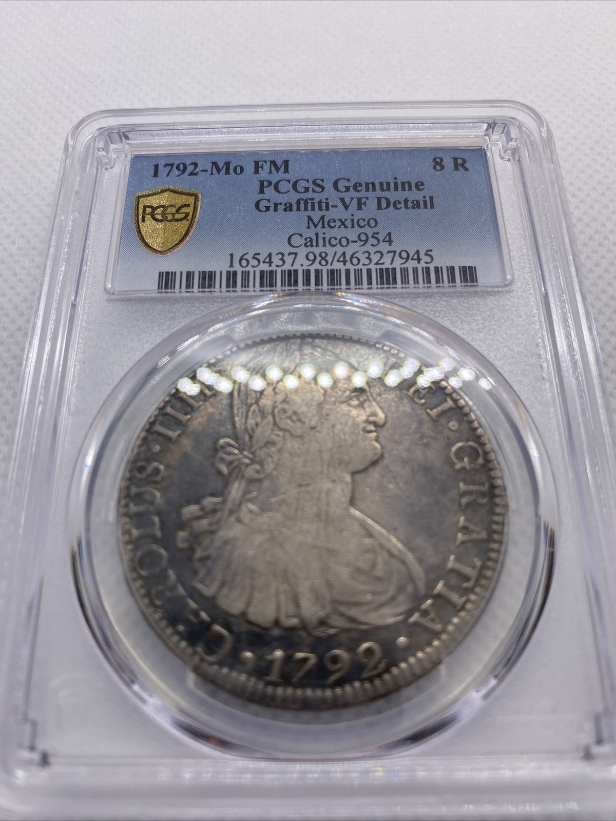 1792 Mo-FM 8 Reales PCGS VF Details Mexico Calico-954 Silver Mexican Coin #7945