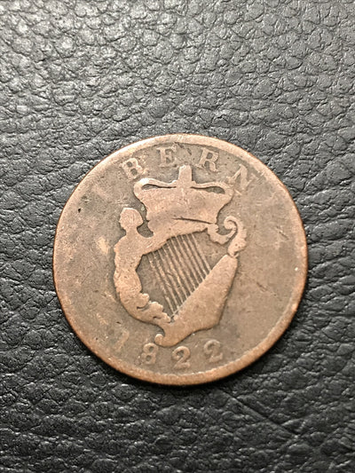 1822 Farthing Great Britain Gerogius IV Coin #1822-9458