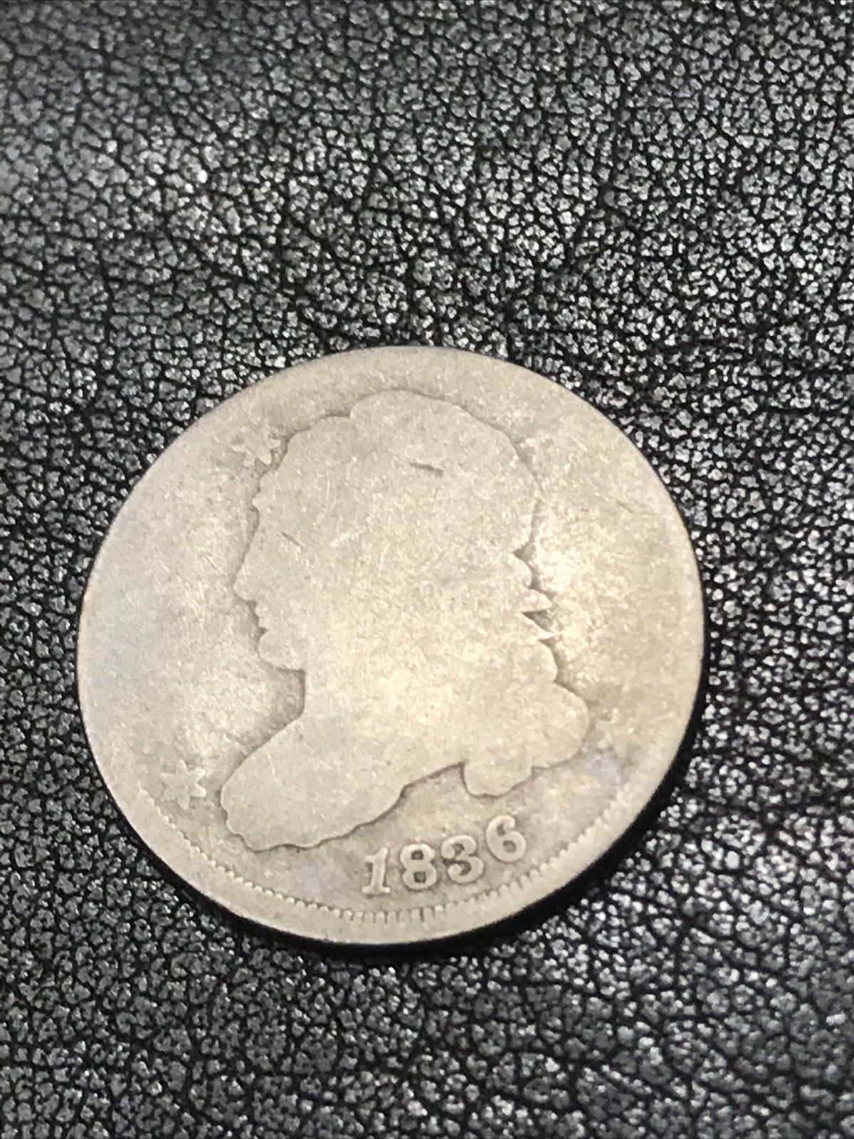 1836 Capped Bust Dime 10c Silver Coin JR-2 R-2 #47653