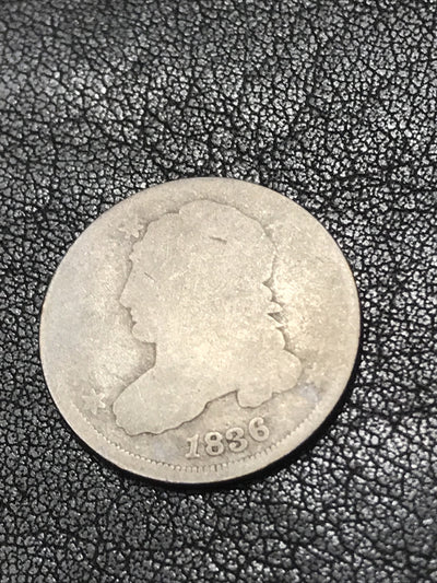 1836 Capped Bust Dime 10c Silver Coin JR-2 R-2 #47653