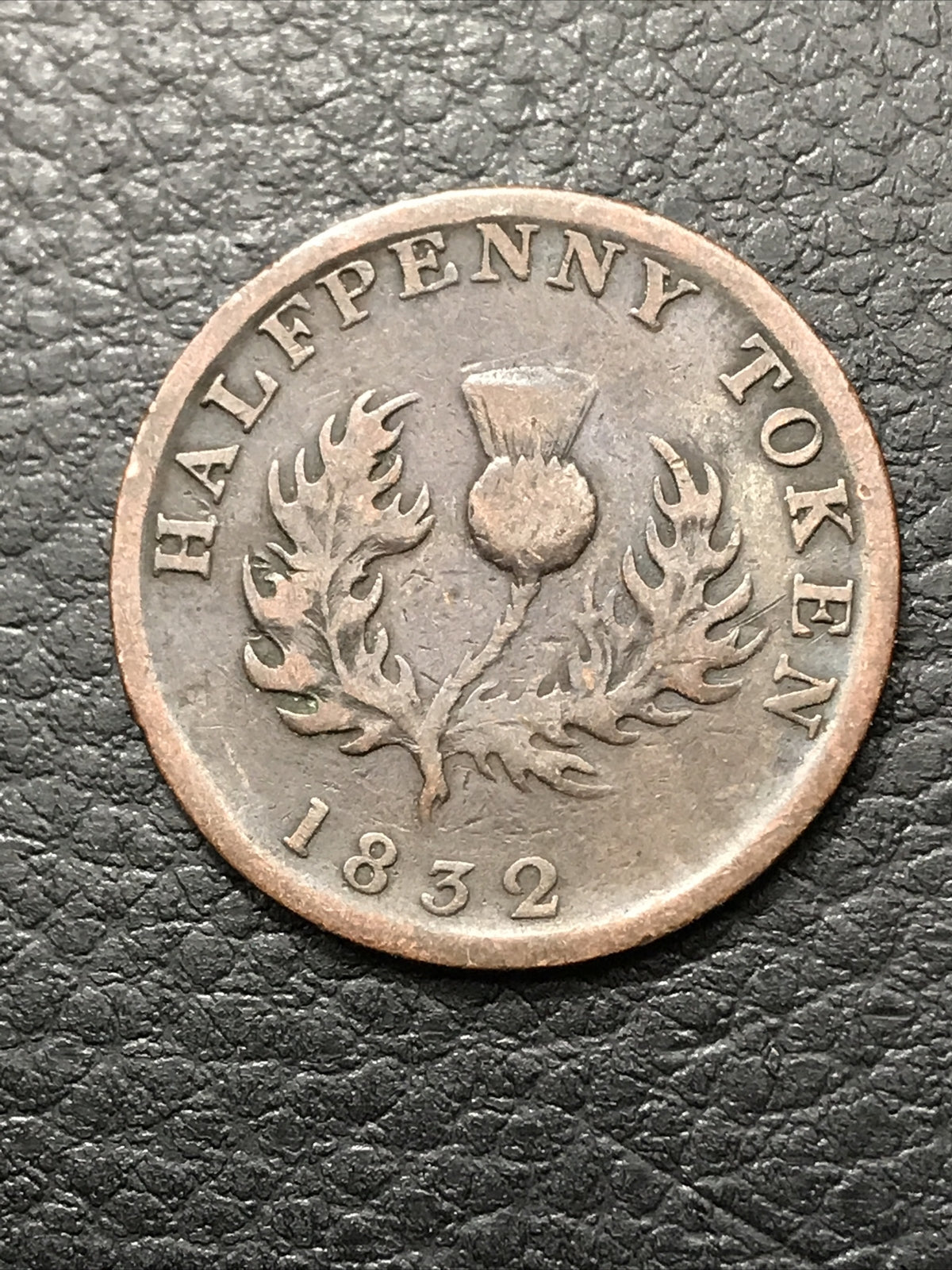 1832 Halfpenny Token Nova Scotia Canada George IV #1832-ETDT