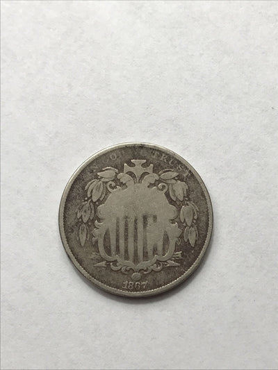 1867 Shield Nickel Great Beautiful Coin #YY67