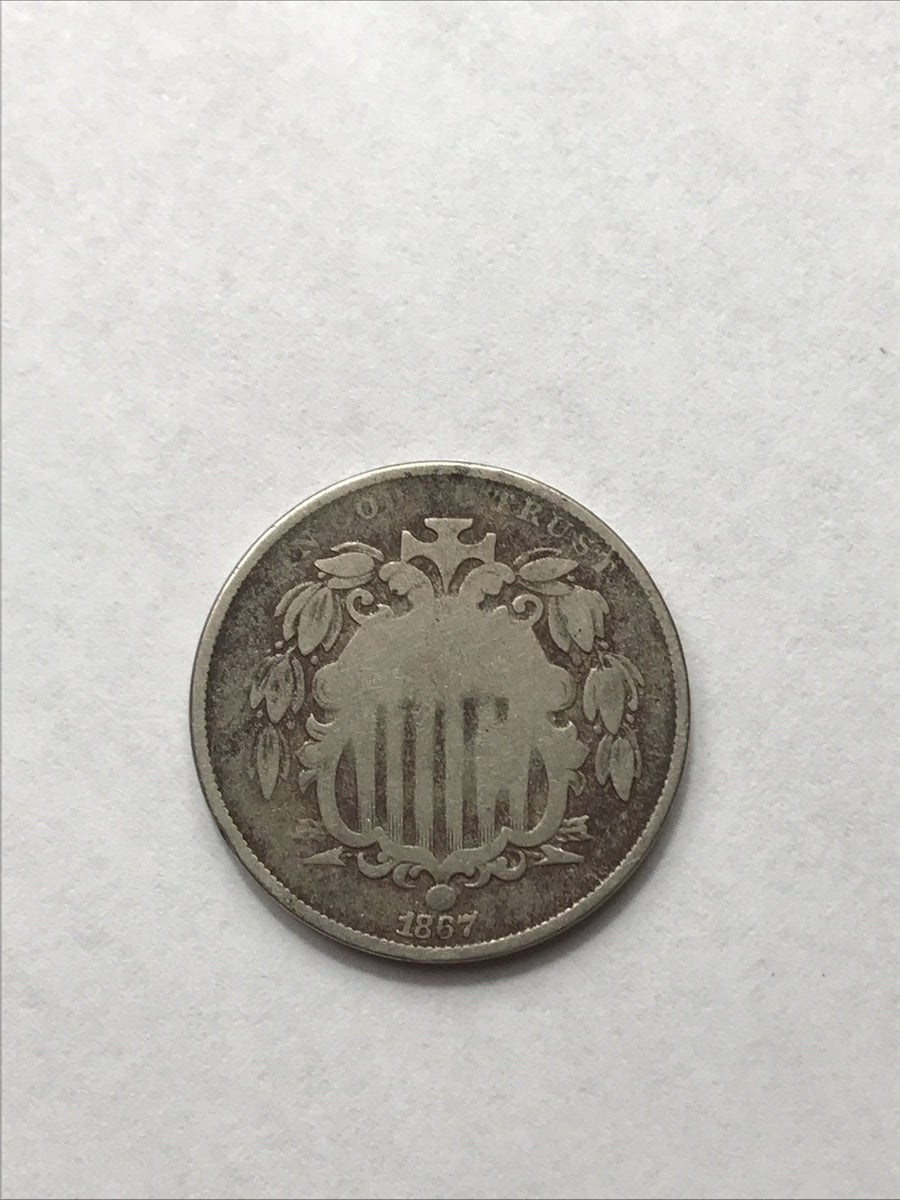 1867 Shield Nickel Great Beautiful Coin #YY67