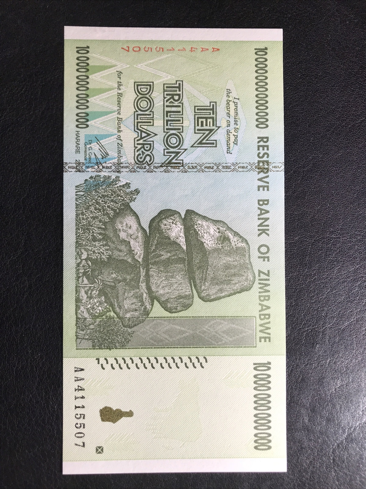 2008 Ten Trillion Zimbabwe Banknote 10 Trillion Dollars Uncirculated Brand New