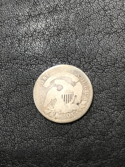 1837 Capped Bust Dime Silver 10c Coin #WR636