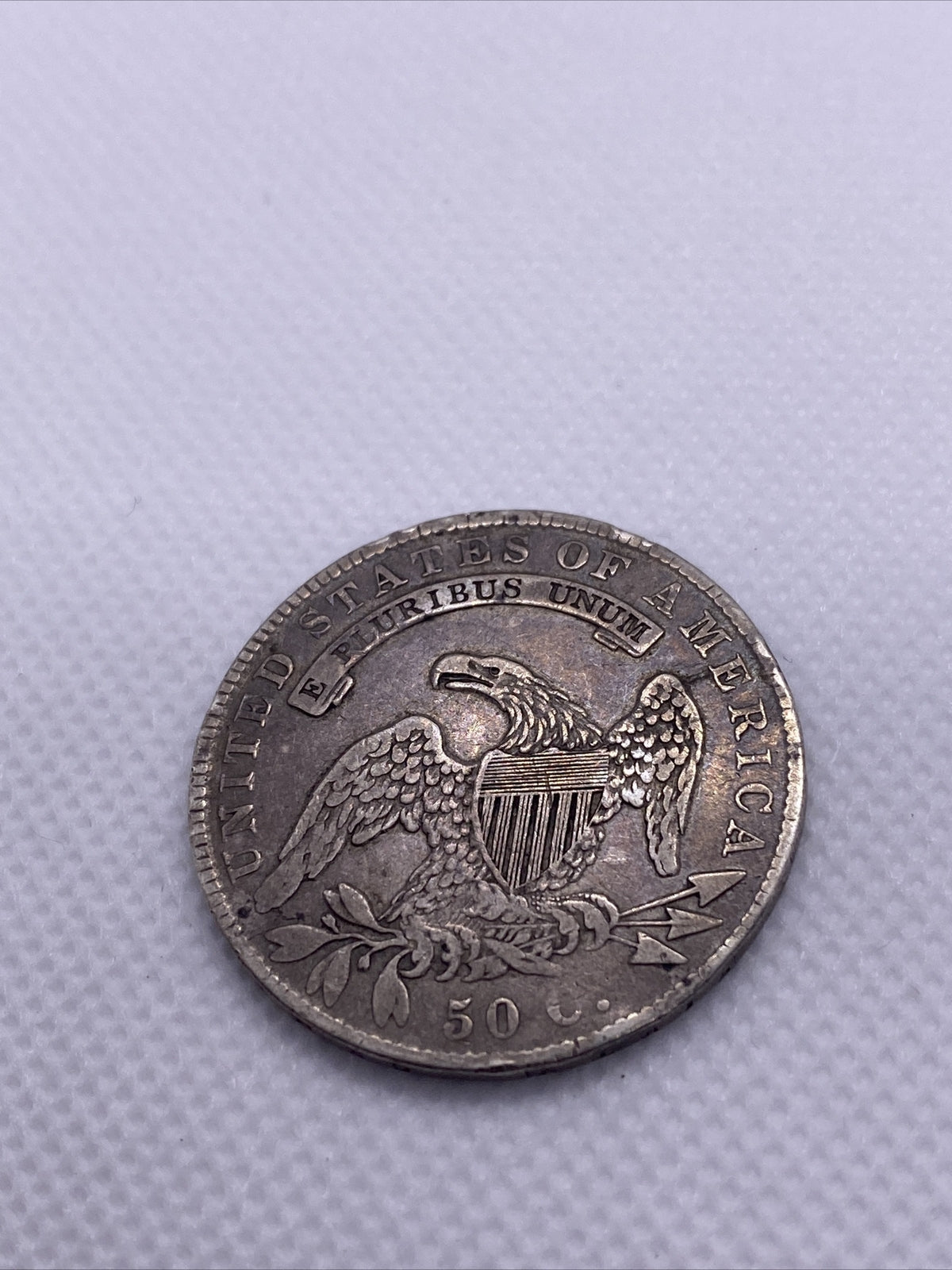 1836 Capped Bust Half Dollar Lettered Edge Silver 50c Beautiful Toning