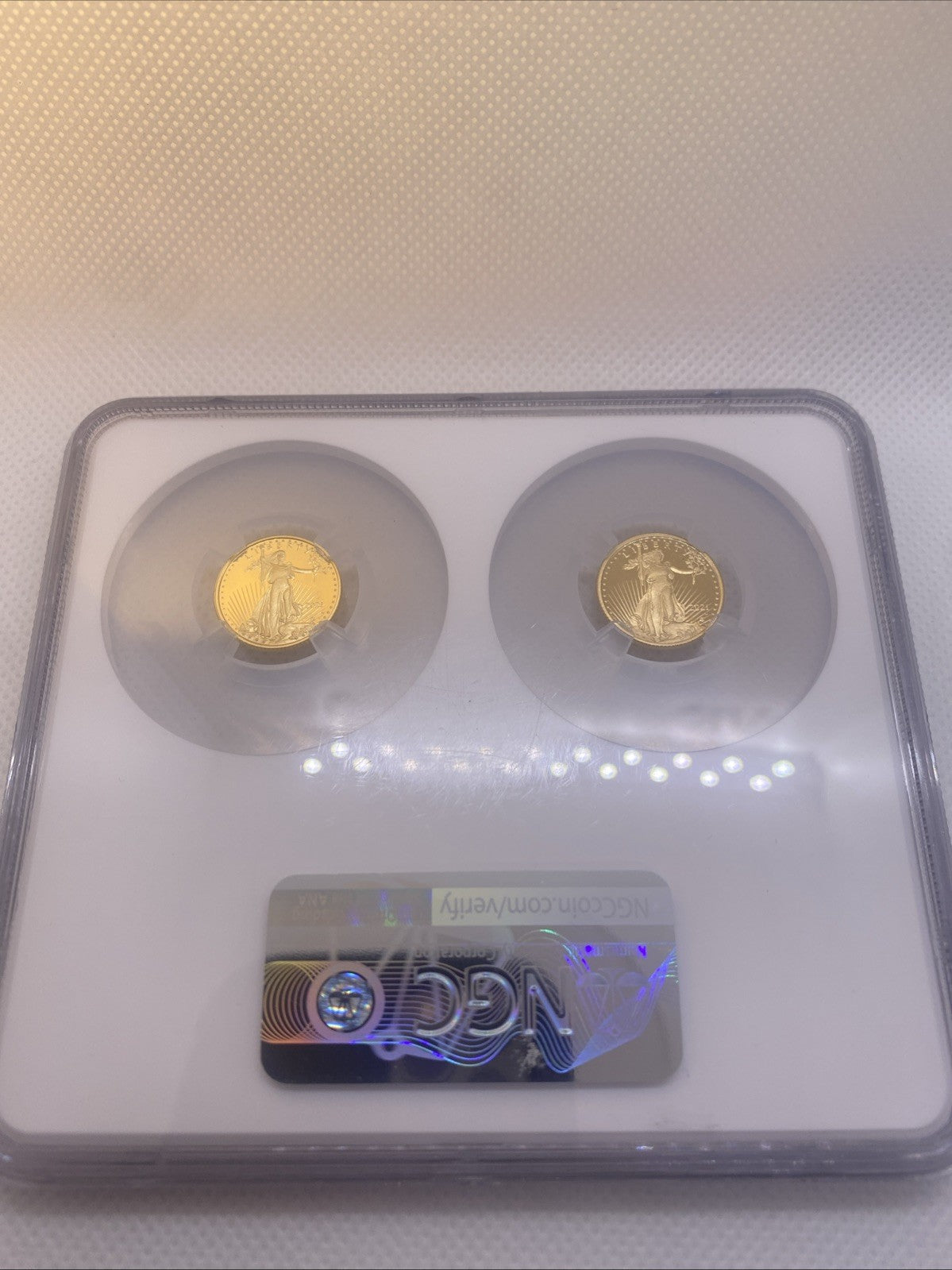 2021-W T1 and T2 Set Designer Ed. Gold Eagle 1/10 oz NGC PF70 FDOI First Day