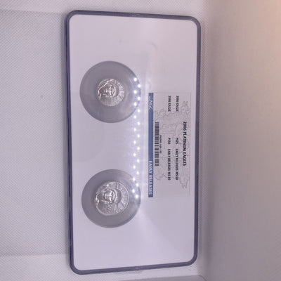 2006 Platinum Eagles, NGC MS 69 Early Releases 2 Coins Set 1/4 & 1/2  Unique Set