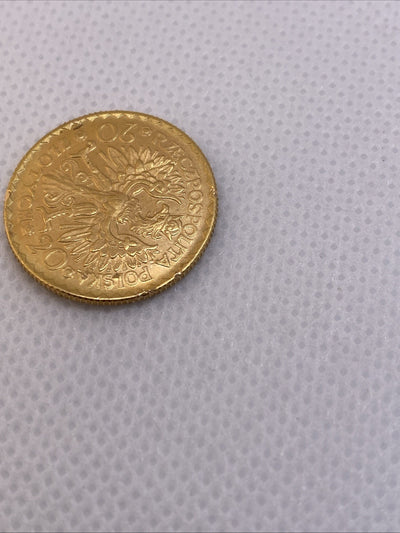 1925 Poland Gold 20 Zlotych Beautiful Gold Coin Uncirculated Minor Imperfections