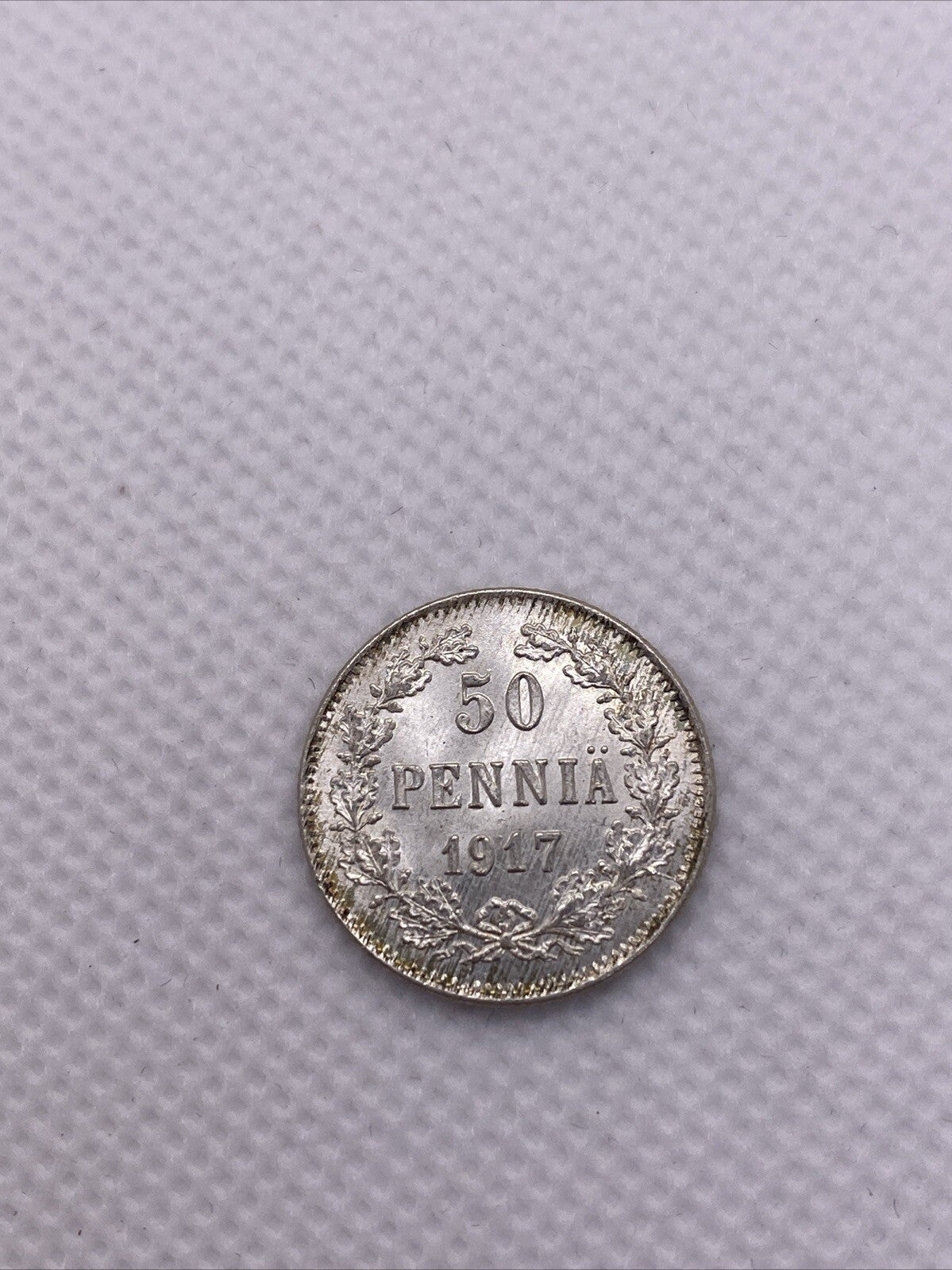 1917 S Finland 50 Pennia With Crown Grand Duchy #552-10