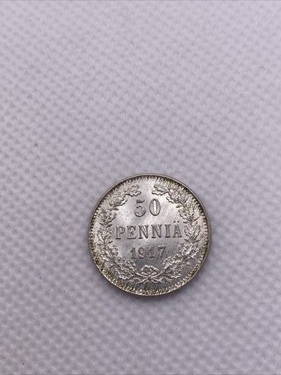 1917 S Finland 50 Pennia With Crown Grand Duchy #552-10