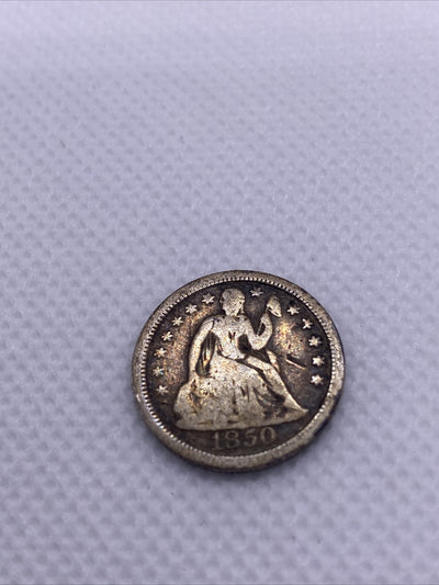 1850 Seated Liberty Dime Silver  Ten Cents Beautiful Silver 10 cents #90287