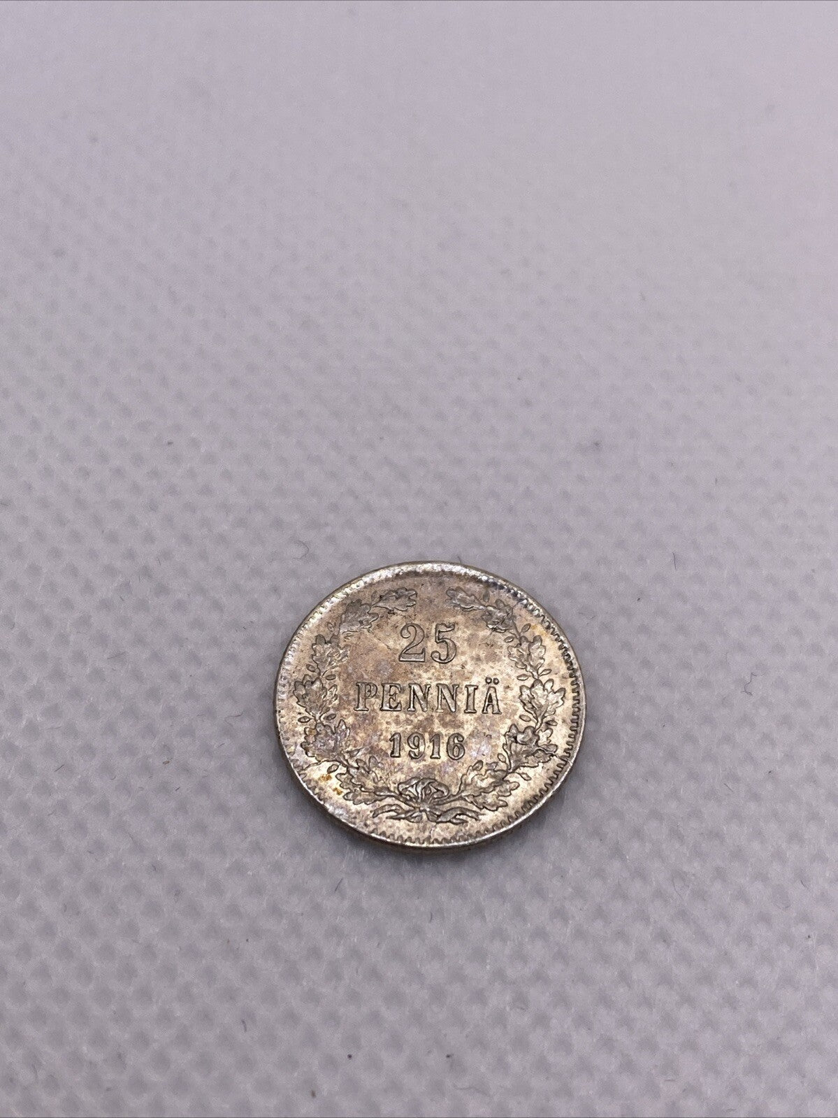 1916 S 25 Pennia Silver Finland Silver Coin Beautiful #736-10