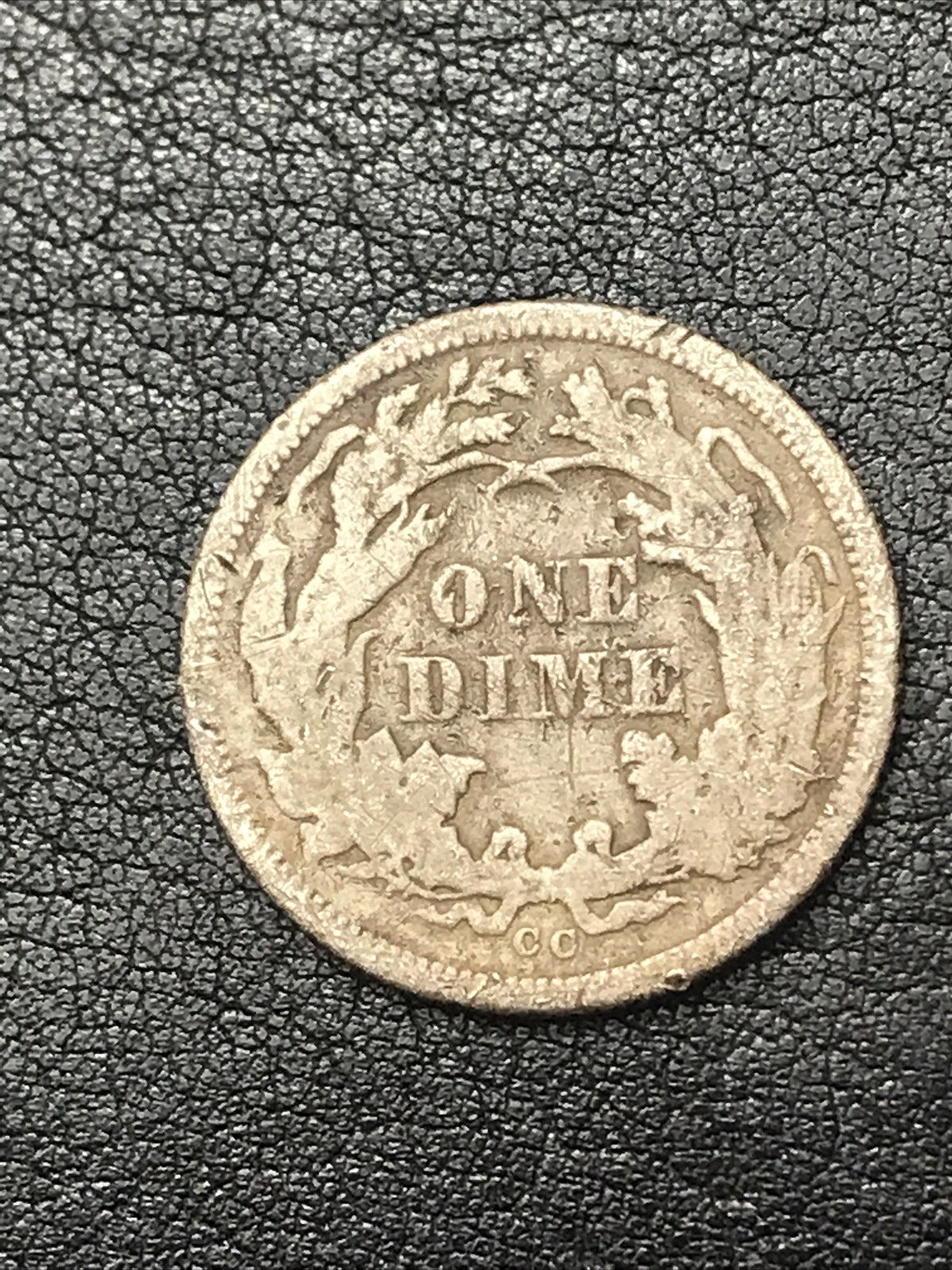 1876 CC Seated Liberty Dime 10 Cents Silver Coin #92290