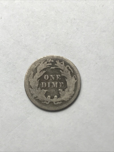 1891 Seated Liberty Dime 10C 90% Silver Coin #NN4960