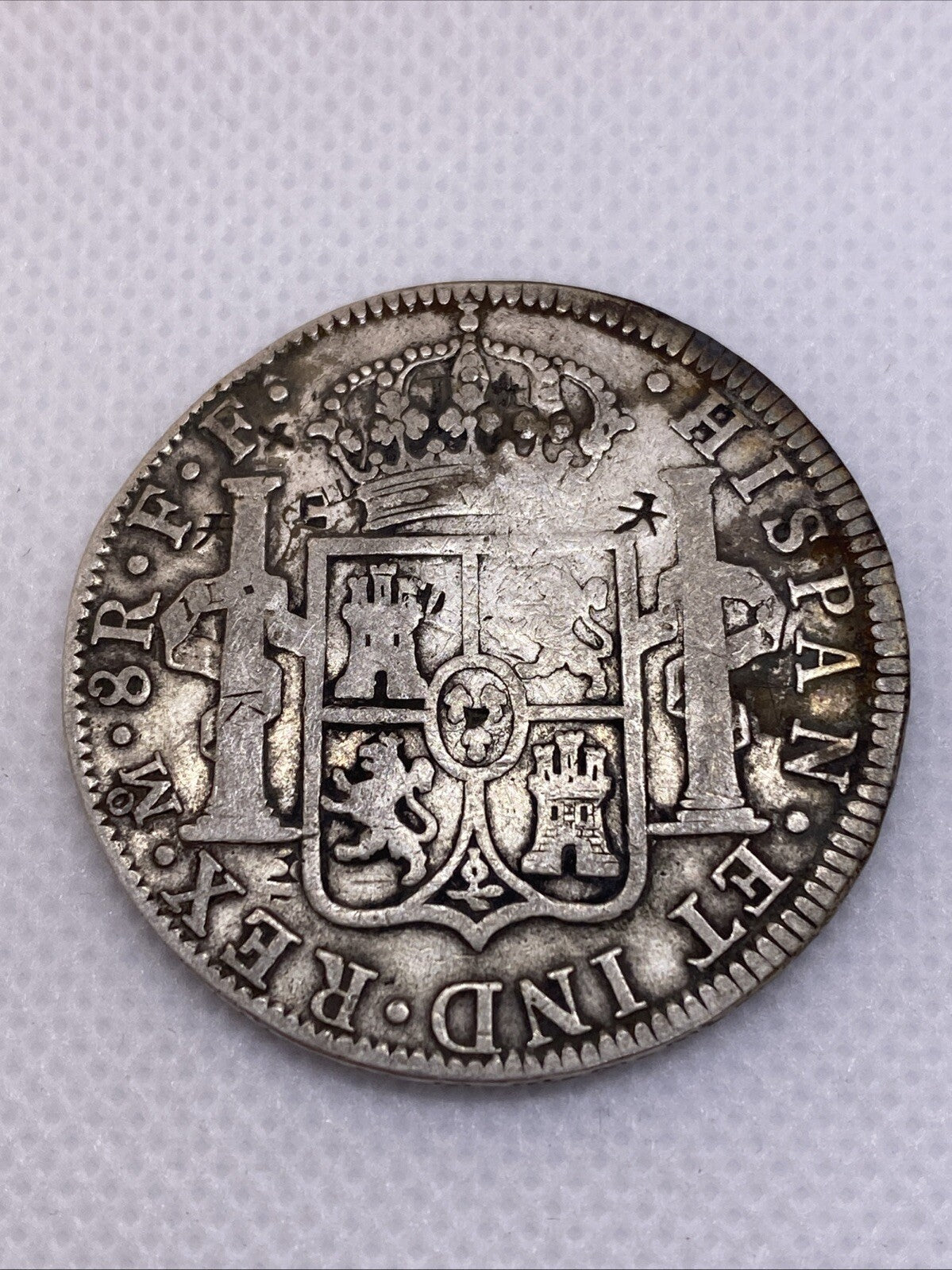 1783 Mexico Silver 8 Reales China Chopmarks Beautiful Silver Coin 2900-10