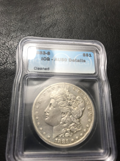 1883 S Morgan Silver Dollar $1 ICG AU50 Det. Rare Date Silver Coin #3701